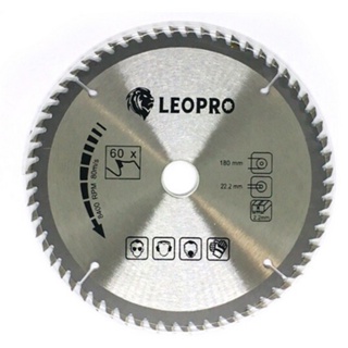 LEOPRO 622006 LP03012 ใบเลื่อยวงเดือน 7"×60T 180mm×25.4/20/16mm + 60T (1 ใบ/แพ็ค)