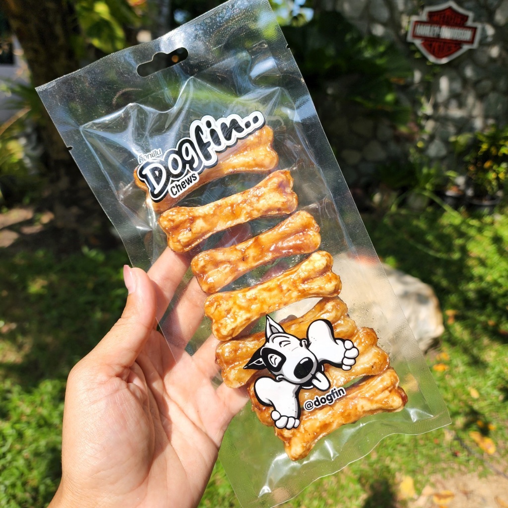 Dogfin (ด็อกฟิน) ครั้นชี่รูปกระดูกเคลือบเวเฟอร์รสตับ สำหรับน้องหมาทุก ...