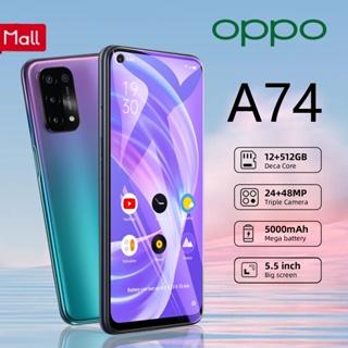 เช็ครีวิวสินค้าโทรศัพท์มือถือ OPPO A74 ของแท้100% โทรศัพท์ รองรับ 5G โทรศัพท์ 16+128GB SmartPhone ประกันศูนย์ 2ปี