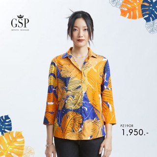 GSP เสื้อผู้หญิง เสื้อเชิ้ตผู้หญิง SHIRT แขนยาว Magic of Sunset พิมพ์ลาย (PZ19OR)