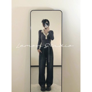 Lemon Studio เสื้อโปโล แขนยาว ลายเลม่อน สตูดิโอ แฟชั่นสําหรับผู้หญิง ไซซ์ S - Xl 92111