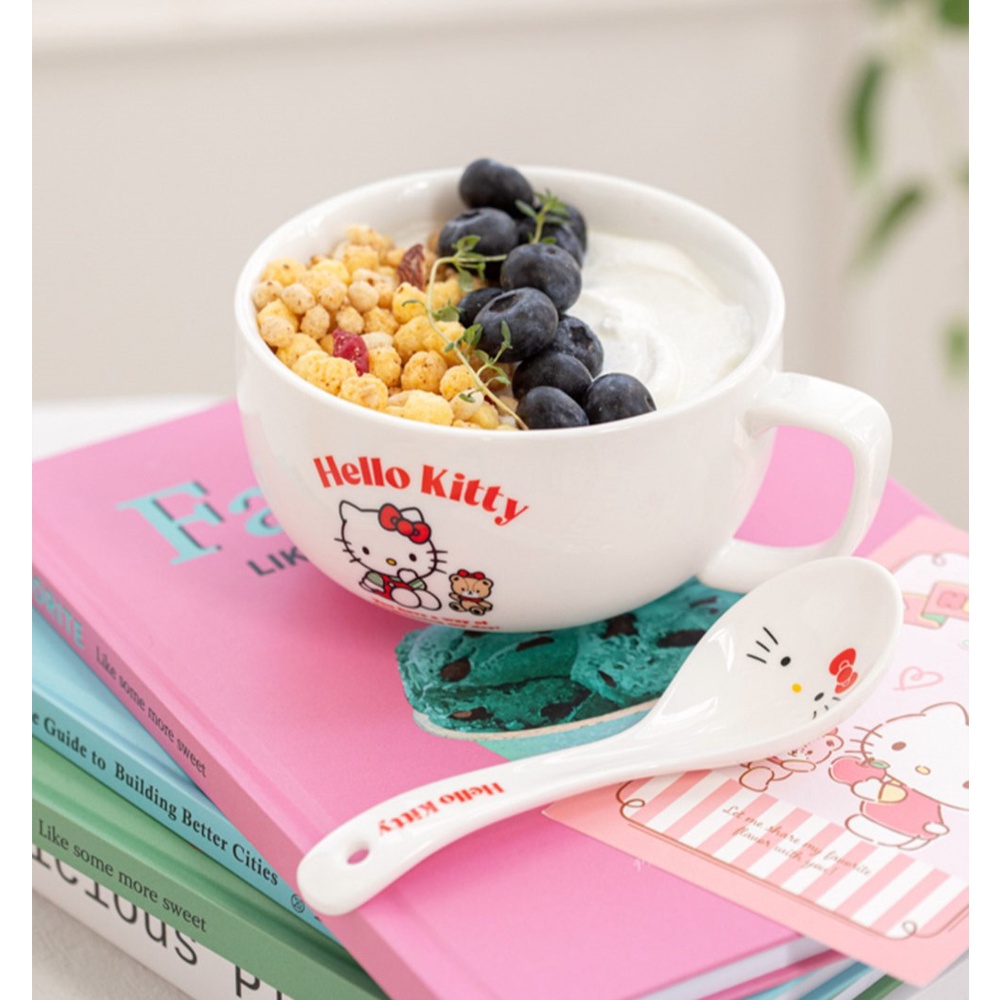 พร้อมส่ง-sanrio-cereal-bowl-spoon-set-ชุดชาม-ช้อน