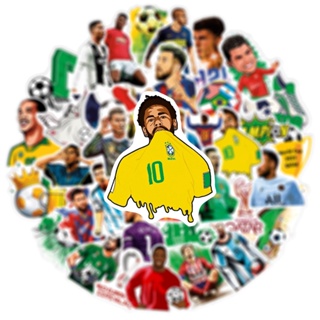 ✨พร้อมส่ง✨Messi เมสซิ FOOTBALL Neymar เนย์มาร์ Ronaldo worldcup sticker สติกเกอร์กันน้ำรูปแบบที่แตกต่างกัน 50ชิ้น