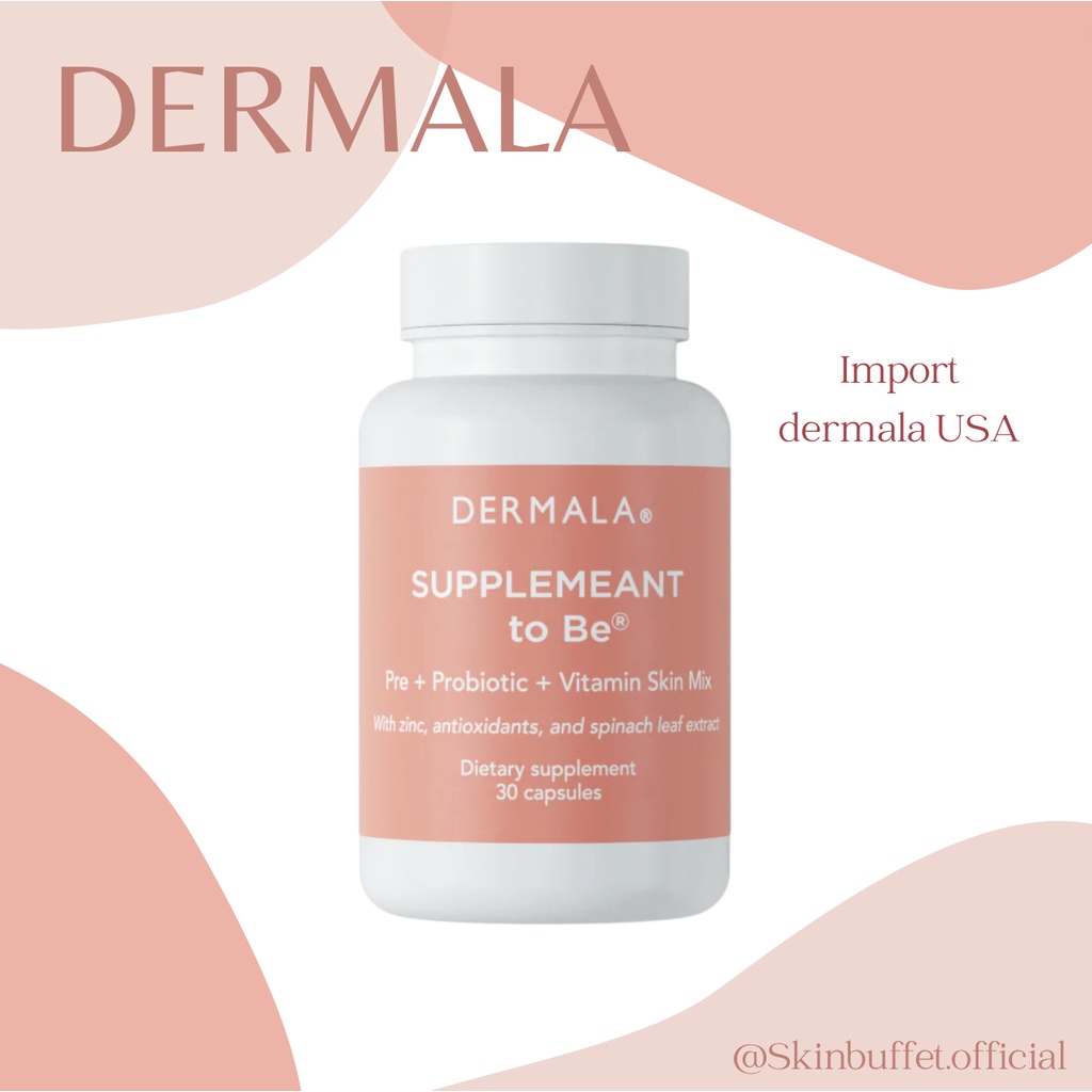 ภาพหน้าปกสินค้าพร้อมส่งใหม่ officialแท้ค่า DERMALA Supplemeant to be Acne pre + probiotic vitamin skinmix 30 capsules จากร้าน skinbuffet.official บน Shopee