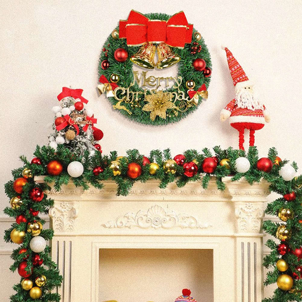 codพวงหรีดคริสต์มาส-30ซม-พวงหรีดต้นคริสต์มาส-แขวนประตู-การตกแต่งหน้าต่าง-christmas-wreath