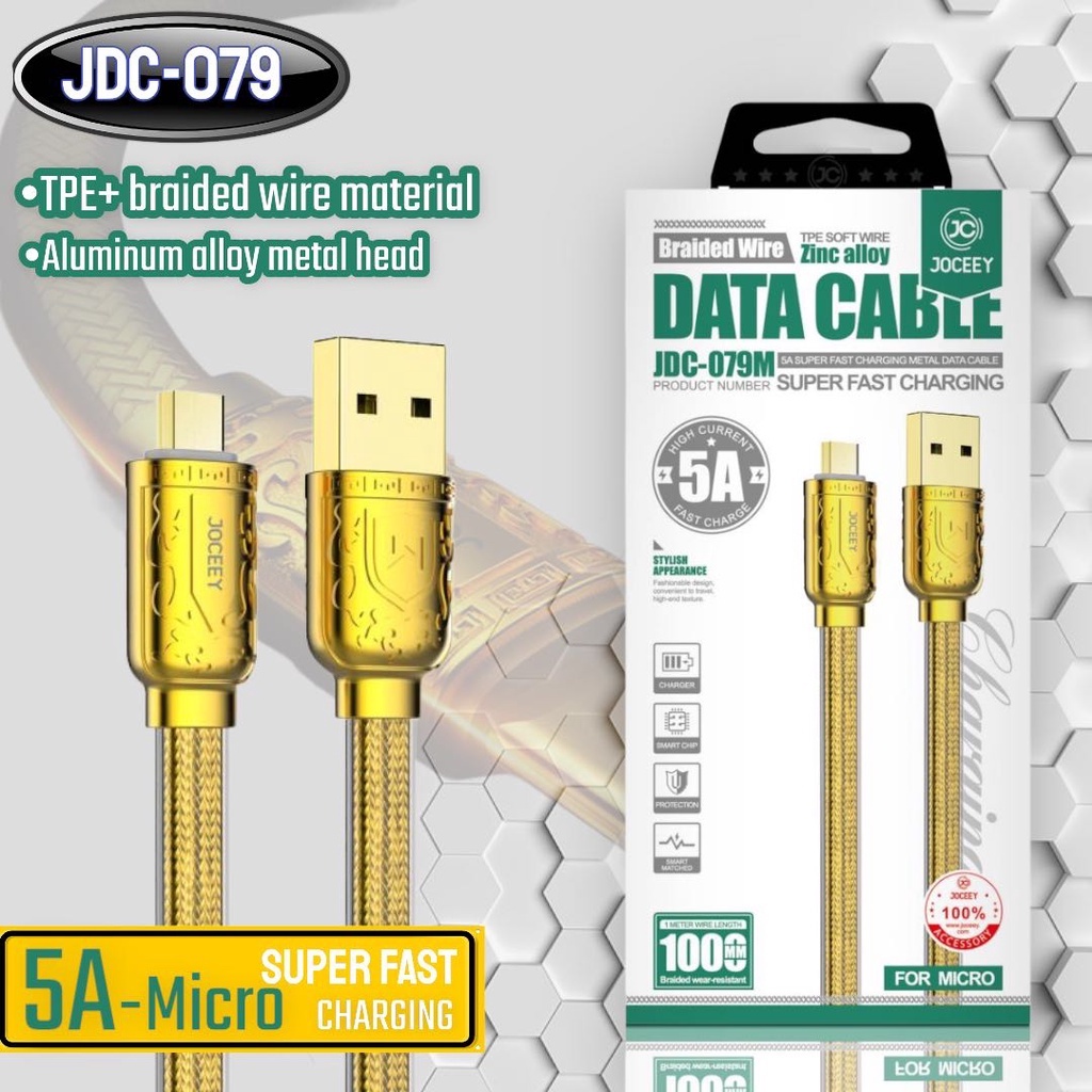 สายชาร์จเร็ว5aรุ่นjdc-079-สายชาร์จใช้งานดีทนทานกับการใช้งานรองรับ-micro-type-c-phone