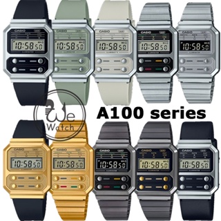ภาพหน้าปกสินค้าCASIO ของแท้ รุ่น A100 นาฬิกา คลาสสิค Classic วิทเทจ รับประกัน1 ปี A100WE-1A A100WEG-9A A100WEGG-1A A100WE-7B A100WEL-1A ที่เกี่ยวข้อง