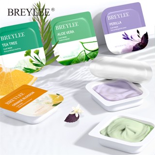 BREYLEE มาสก์โคลน ชาทรี ว่านหางจระเข้ ส้ม บลอสซั่ม เพอริล่า มาสก์หน้า รักษาสิว ให้ความชุ่มชื้น ควบคุมความมัน ผ่อนคลาย ดูแลผิวหน้า ดูแลผิวหน้า 0.28 ออนซ์ / 8 กรัม