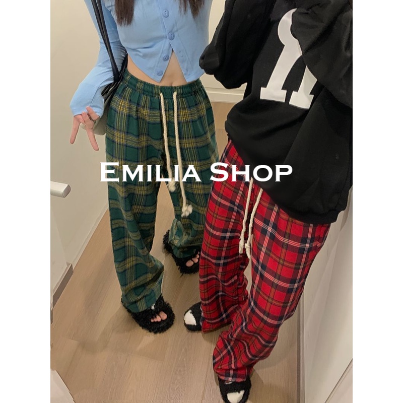 emilia-shop-กางเกงขายาวกางเกงเอวสูงกางเกงขายาวผู้หญิงสไตล์เกาหลี-2022-ใหม่-พิเศษ-comfortable-unique-สวยงาม-k011131-36z230909