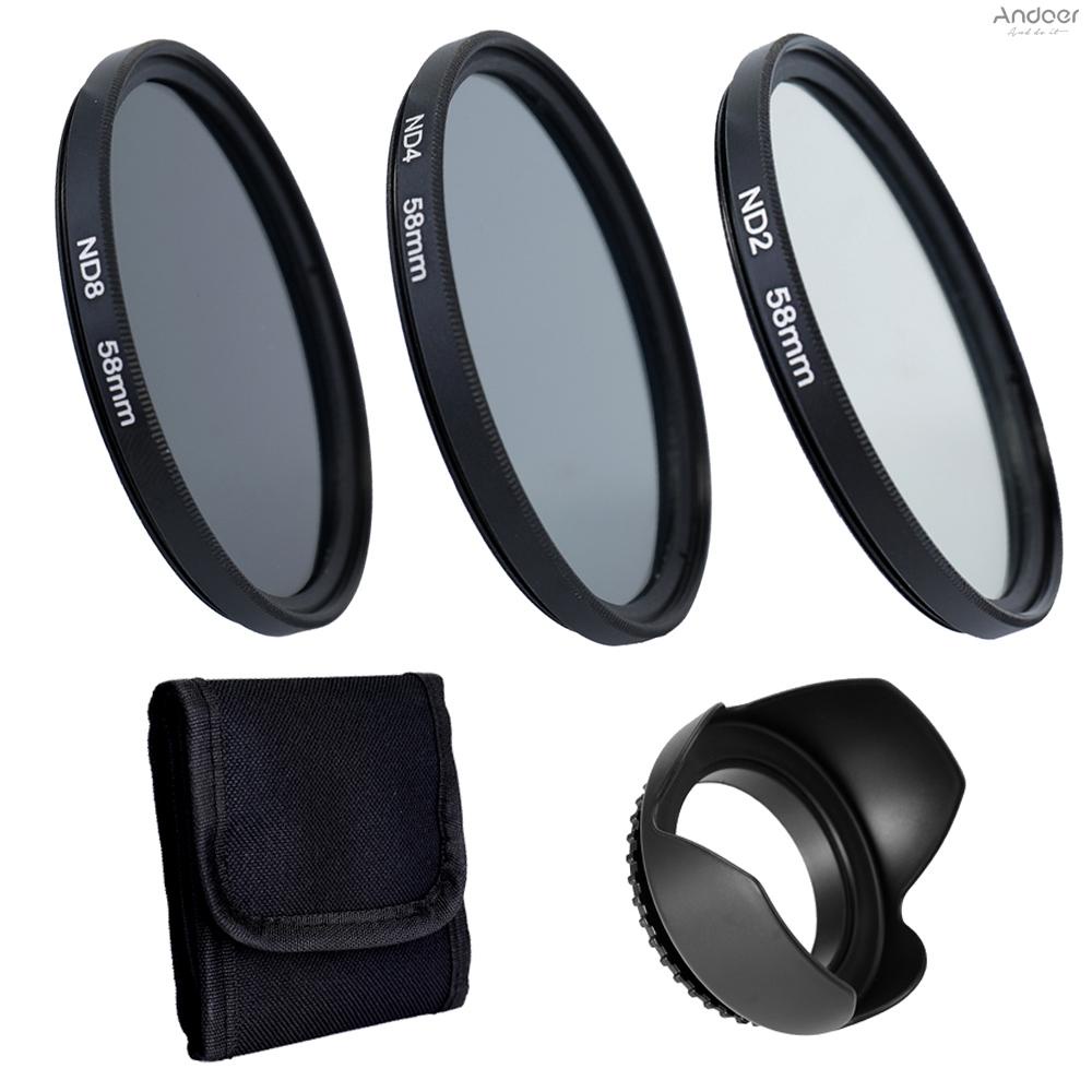 professional-camera-lens-filters-kit-lens-hood-for-camera-dslr-photography-accessories-58mm