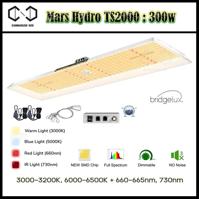 ส่งฟรี-ไฟปลูกต้นไม้-mars-hydro-tsl-2000-ขนาด-300w-full-spectrum-with-ir-led-marshydro-grow-light-indoor