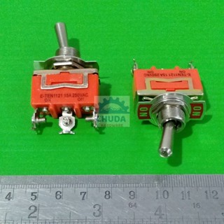 สวิทช์ โยก สลับ Toggle Switch 3 ขา (1 ขั้ว 2 ทาง) ON-ON 15A 250V #E-TEN1121 (1 ตัว)