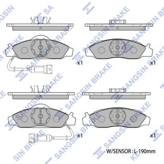 ผ้าดิสเบรคหน้า SSANGYONG KORANDO K5 K9 1988- KJ 1996-2006 MUSSO FJ 1996-2006 HI-Q