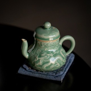 Yue Kiln Celadon ชุดกาน้ําชาเซรามิค ลายมังกร นกฟินิกซ์ สไตล์เรโทร [A009]