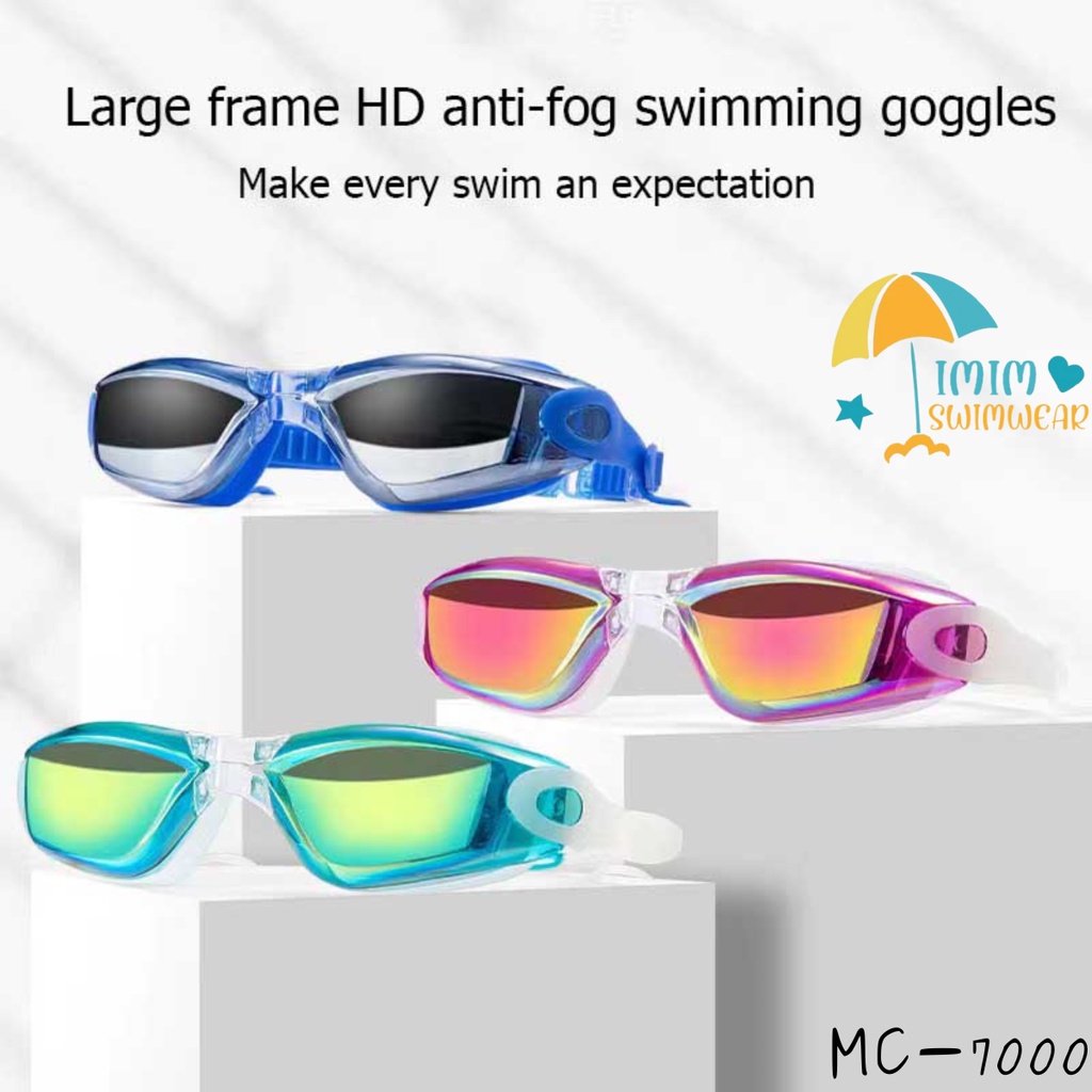 ภาพหน้าปกสินค้าแว่นตาว่ายน้ำ รุ่นMC-7000 มีกล่องเก็บแว่น ให้อย่างดี เลนส์เคลือบป้องกันยูวี