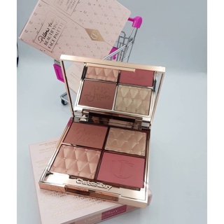 พร้อมส่งเเล้วค่าาา NEW! CHARLOTTE TILBURY PILLOW TALK BEAUTIFYING FACE PALETTE   สี  Fair to Medium พาเลตต์โทนชมพูแชมเปญ