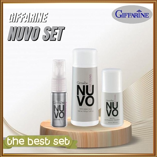 แพค3-1-กิฟฟารีนแป้งนูโว-2-กิฟฟารีนนูโวโรลออนและ3-โคโลญจ์นูโว-รวม3ชิ้น-ของแท้