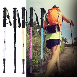 sticks Pole Stick 3 Section Cane Folding Adjustable Trekking Crutch Walking Hiking YS-BUY