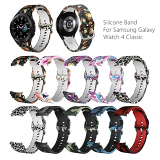 สายนาฬิกาข้อมือซิลิโคน วาดภาพสี สําหรับ Samsung Galaxy Watch 4 5 Pro 40 มม. 44 มม. 45 มม. Galaxy Watch 4 Classic 42 มม. 46 มม.
