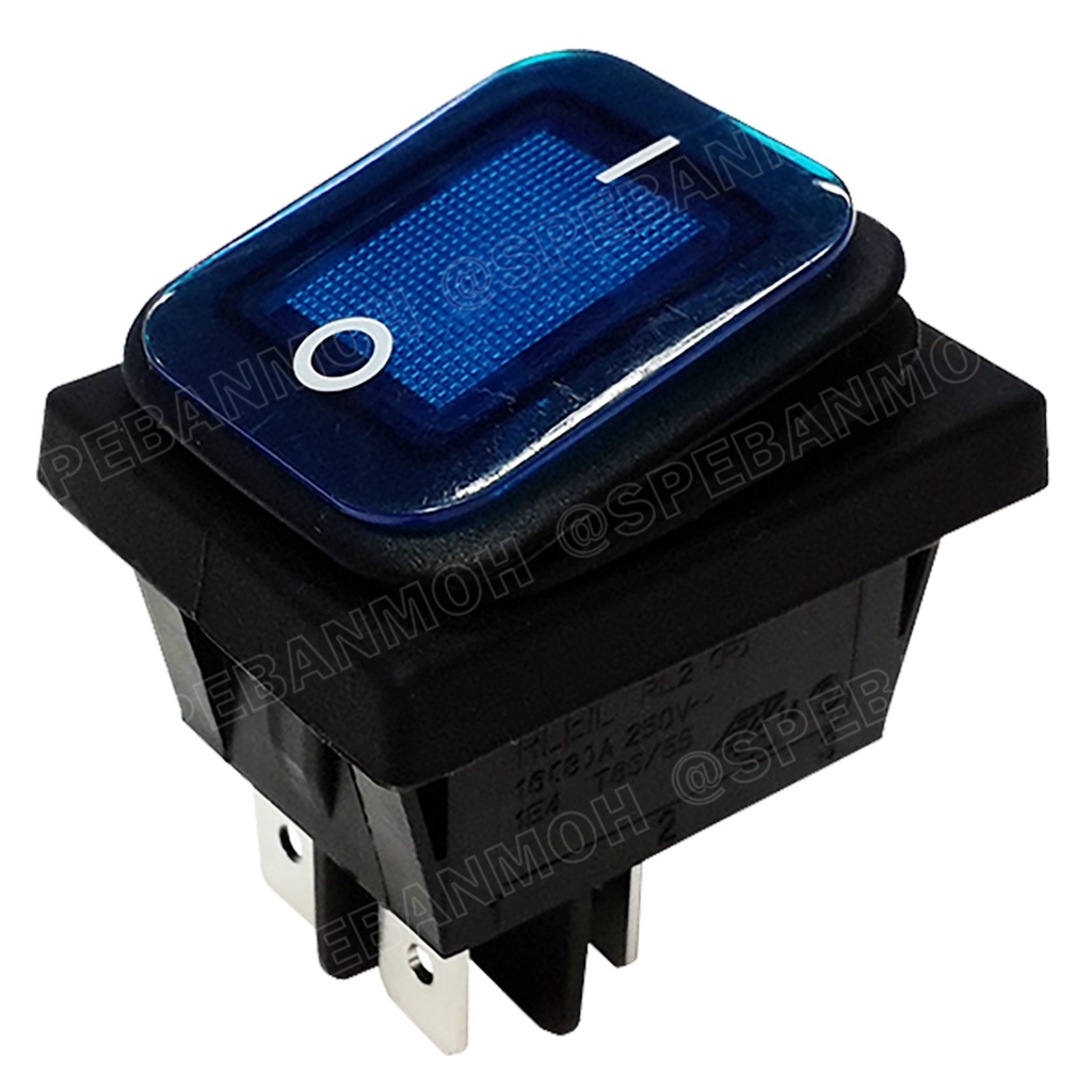 [ 1 ชิ้น ] RL2P-21N 220V น้ำเงิน Blue RLEIL Rocker Switch Switch RL2P ...