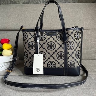 TORY BURCH PERRY MONOGRAM JACQUARD SMALL TRIPLE COMPARTMENT TOTE