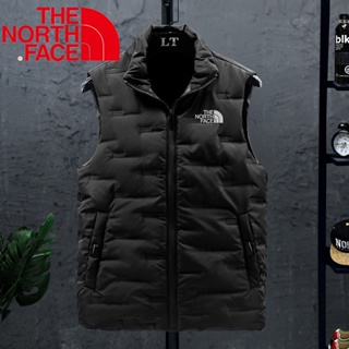 The North Face เสื้อแจ็กเก็ต แขนกุด ผ้าฝ้าย แบบหนา ให้ความอบอุ่น แฟชั่นฤดูใบไม้ร่วง และฤดูหนาว สําหรับผู้ชาย