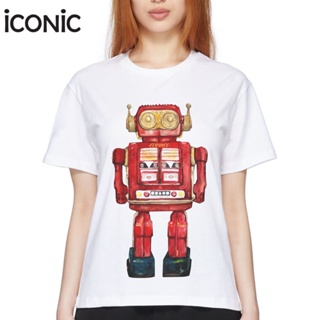 เสื้อยืด [EXCLUSIVE] iCONiC RED ROBOT T-SHIRT #3843 เสื้อยืด พิมพ์ลาย หุ่นยนต์ สีแดง เสื้อยืดพิมพ์ลาย เสื้อยืดแฟชั่น