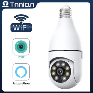 สินค้า Tnnian กล้องวงจรปิดไร้สาย 3MP E27 ICSee Alexa 360 WIFI PTZ IP มองเห็นกลางคืน กันน้ํา สําหรับกลางแจ้ง