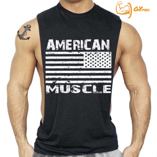 [GYMen] ผู้ชาย  กีฬา ออกกำลังกาย  เสื้อกล้าม vest  ผ้าฝ้าย พิมพ์ลายตัวอักษร ขนาดใหญ่ สไตล์ยุโรป และอเมริกา เหมาะกับใส่ออกกําลังกาย เล่นกีฬา ฟิตเนส