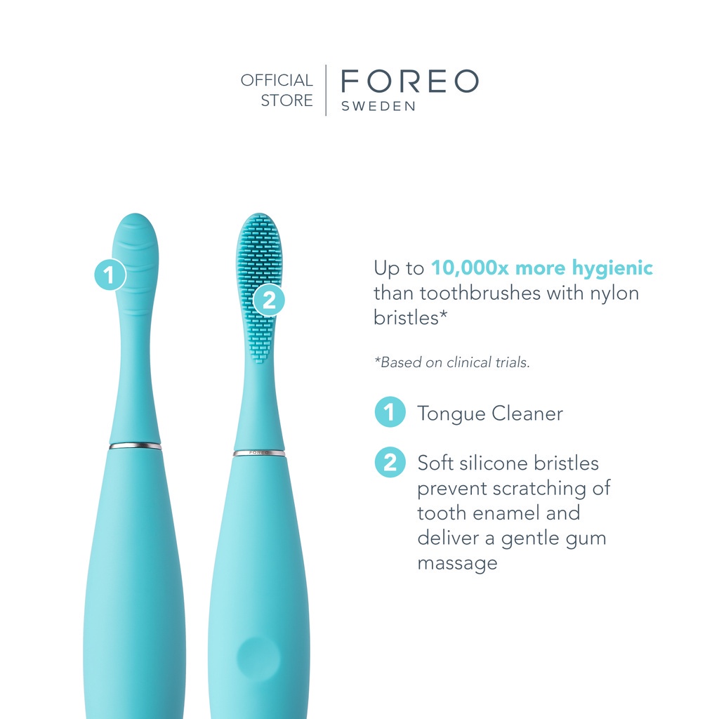 フォレオISSA mini 2 サマースカイシリコーン製ミニ電動歯ブラシ