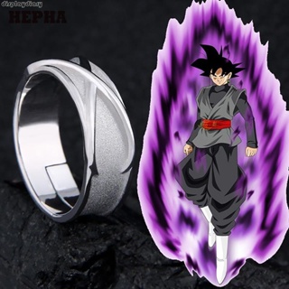 แหวนคอสเพลย์ Dragon Ball Super Anel Tempo Zamasu Goku ปรับได้ สีดํา