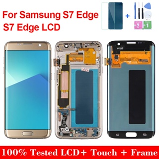 5.5&amp;#39;&amp;#39ของแท้ อะไหล่หน้าจอ LCD พร้อมกรอบ สําหรับ Samsung Galaxy S7 Edge G935 G935F
