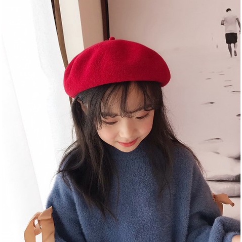 เกร๋ๆคร่า-หมวกเบเร่ต์beretสาวน้อยสไตล์เกาหลี-หมวกแฟชั่นเด็กผู้หญิง
