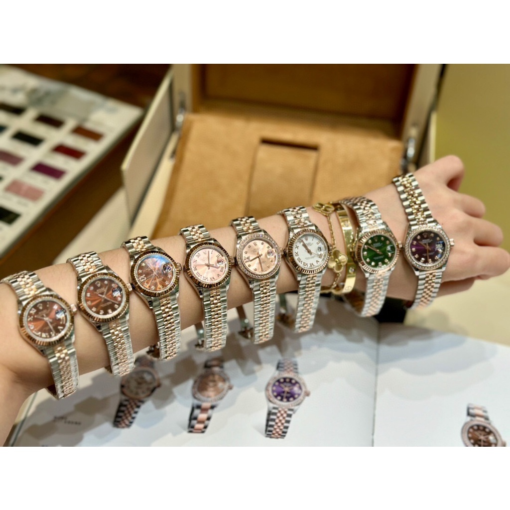 พรี-ราคา12500-rolex-datejust-นาฬิกา-ผู้หญิง-28mmสาย-ส-แตนเลส-นาฬิกาแบรนด์เนม