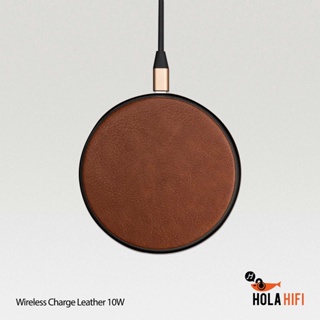 Wireless Charge Leather 10W ที่ชารจ์ไร้สาย 10วัต รับประกัน 1ปี(Black Cable)