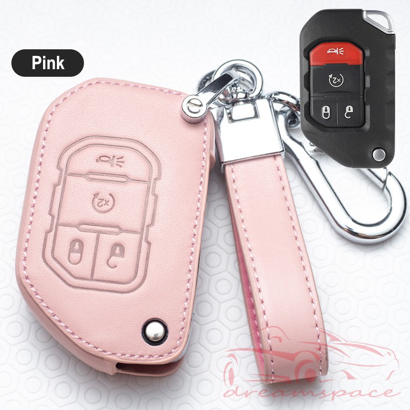 ใหม่-เคสกุญแจรีโมทรถยนต์-หนังแท้-สําหรับ-jeep-wrangler-jl-jlu