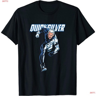 เสื้อยืดMarvelเสื้อยืดผู้ชายและผู้หญิง Marvel X-Men Quicksilver Pietro Maximoff Speed T-Shirt Marvel Mens Womens T-shi