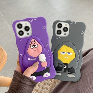 เคสโทรศัพท์มือถือ ซิลิโคนนิ่ม ลาย Spongebob Patrick Star สําหรับ iphone 13 Pro Max 12 Pro Max