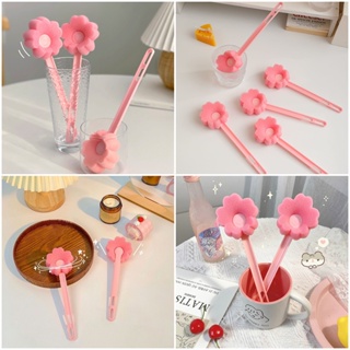 Creative Flower Cup Brush Portable Cleaning Bottle Brushes Home Kitchen Supplies