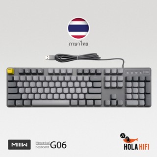 Xiaomi MIIIW USB Keyboard Mechanical G06 104 Keys ภาษาไทย (ENG/THAI)(Black & Gray) Red Switch