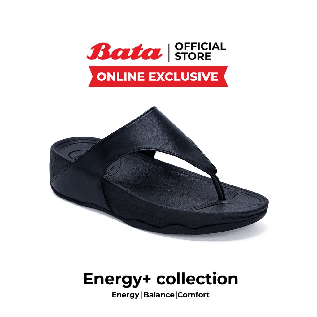 ภาพหน้าปกสินค้าOnline Exclusive Bata Energy+ รองเท้าเพื่อสุขภาพแบบสวมหูหนีบ รองรับน้ำหนักเท้าใส่สบาย รุ่น Miki Collection สีดำ รหัส 6716766 จากร้าน bata_officialstore บน Shopee