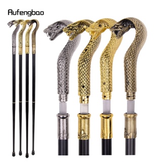 Colorful Luxury Snake Handle Walking Stick with Hidden Plate Self Defense Fashion Cane Plate Cosplay Crosier Stick 93cm