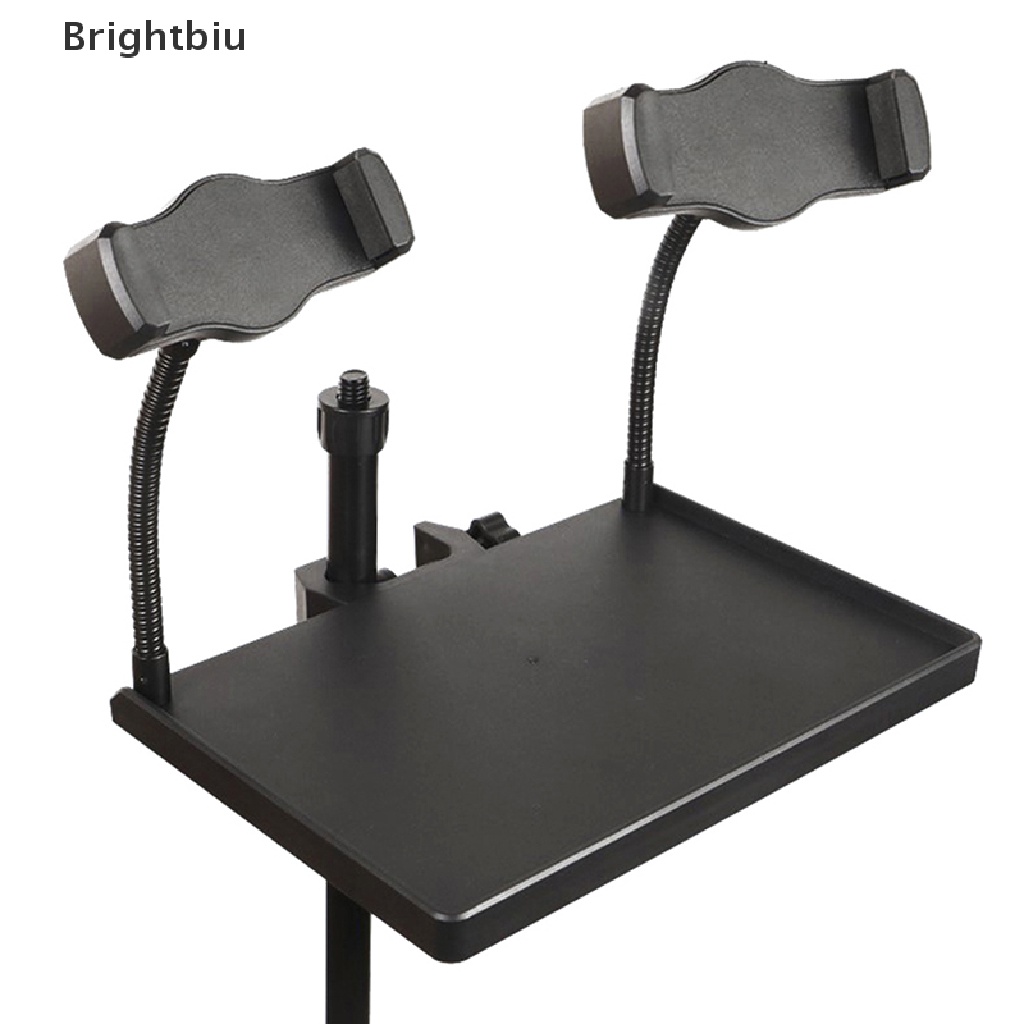 brightbiu-อุปกรณ์เสริมขาตั้งไมโครโฟน-พลาสติก-พร้อมถาดรองการ์ดเสียง-สําหรับไลฟ์สด-1-ชุด
