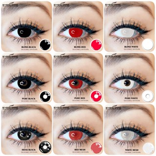 Eyeshare คอนแทคเลนส์คอสเพลย์ สีดํา สีแดง 1 คู่