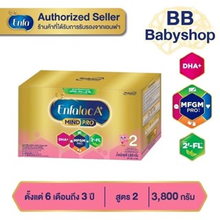 สินค้า {นมผง} Enfalac A+2 เอนฟาแล็ค เอพลัส มายด์ 2FL(ขนาดใหม่) นมผง สูตร 2 รสจืด ขนาด 3800 กรัม (1กล่อง)