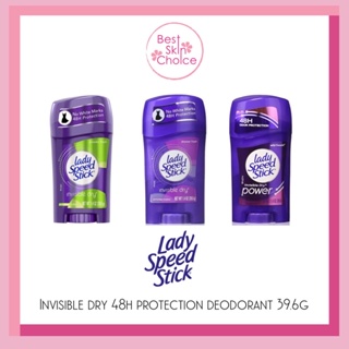 สินค้า Lady Speed Stick Invisible Dry Deodorant,มี3กลิ่น ให้เลือก Powder Fresh  wild freesia shower fresh 39.6g