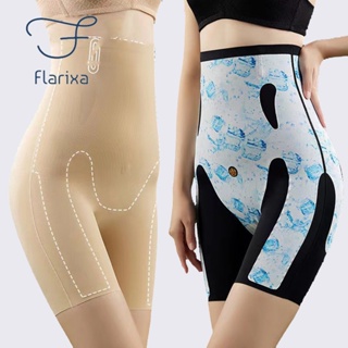 Flarixa กางเกงขาสั้น เอวสูง 5D ไร้รอยต่อ ยกสะโพก กระชับหน้าท้อง เพื่อความปลอดภัย สําหรับผู้หญิง