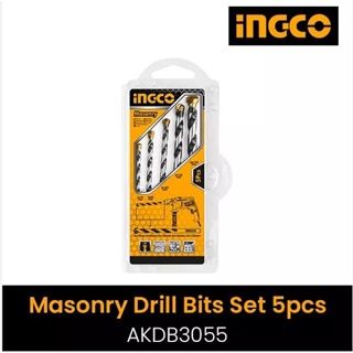 (โปรถูกสุด) INGCO AKDB3055 ดอกสว่านเจาะปูน / ดอกสว่านเจาะคอนกรีต 5 ตัวชุด ( 4 - 10 มม.) ( Masonary Drill Bits Set )