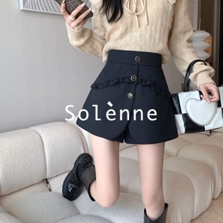 Solenne  กระโปรง กระโปรงผู้หญิง สไตล์เกาหลี สําหรับผู้หญิง 2022 ใหม่  High quality Chic Stylish ทันสมัย SO220233 36Z230909