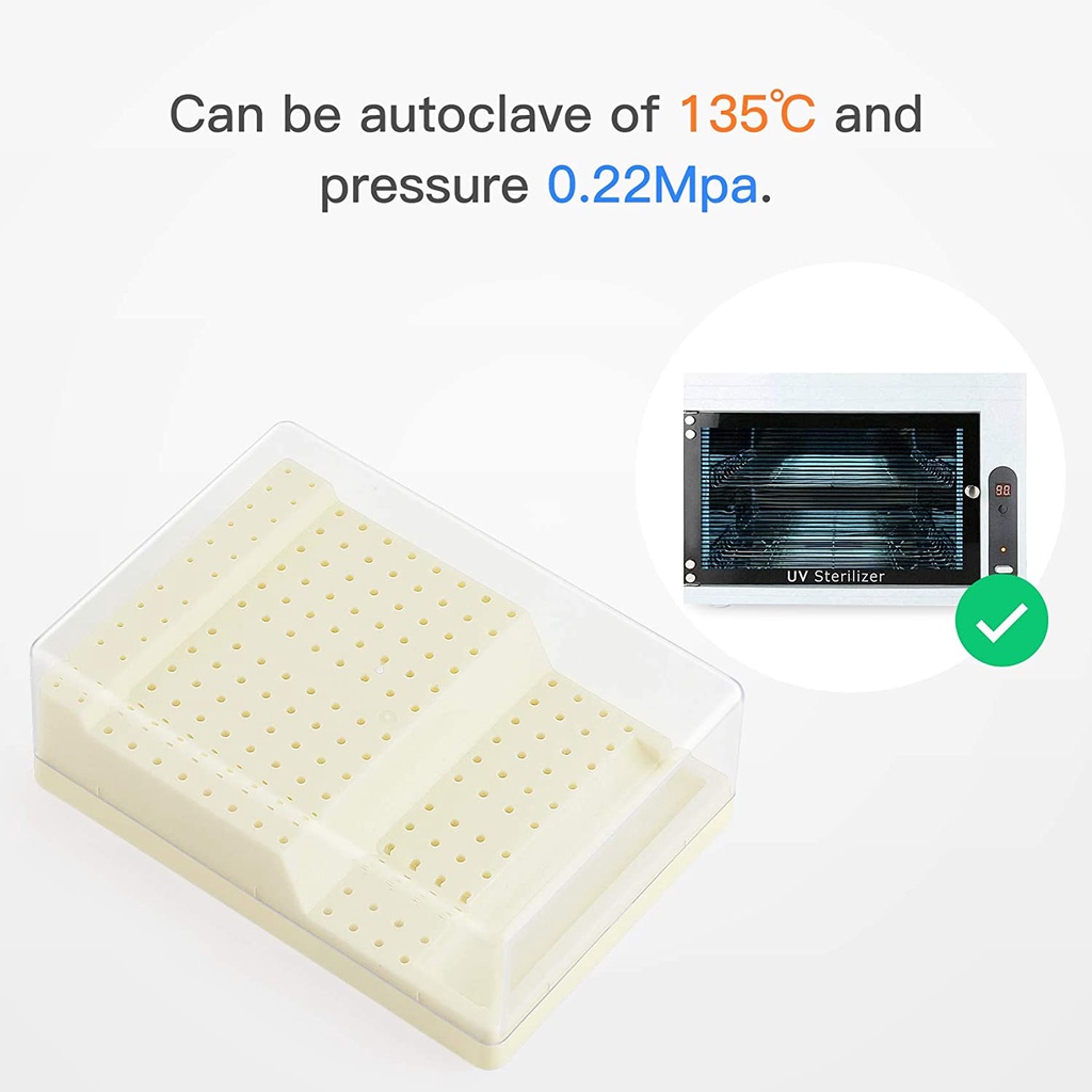 กล่องพลาสติก-แบบเว้า-168-หลุม-สําหรับฆ่าเชื้ออุปกรณ์ทันตกรรม